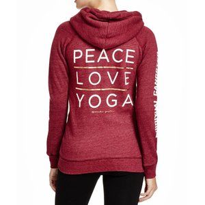 Spiritual Gangster Peace Love Yoga Full Zip Hoodie